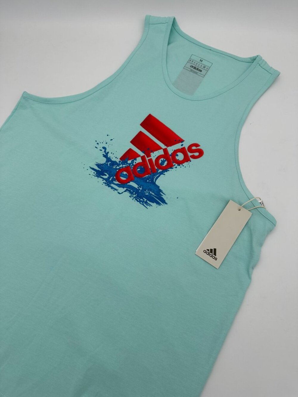 adidas Men's Summer Fun Multi-Sport Splash Graphic Tank Top, Size Medium, Aqua